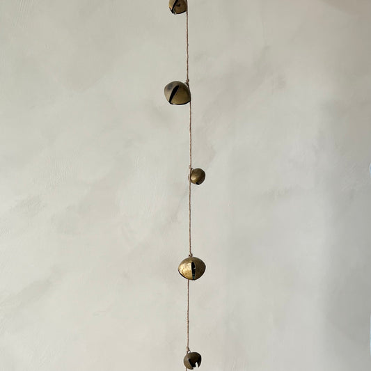 Metal Jingle Bell Garland - Gold Finish