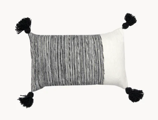 Tangier Pillow - Dipped Charcoal