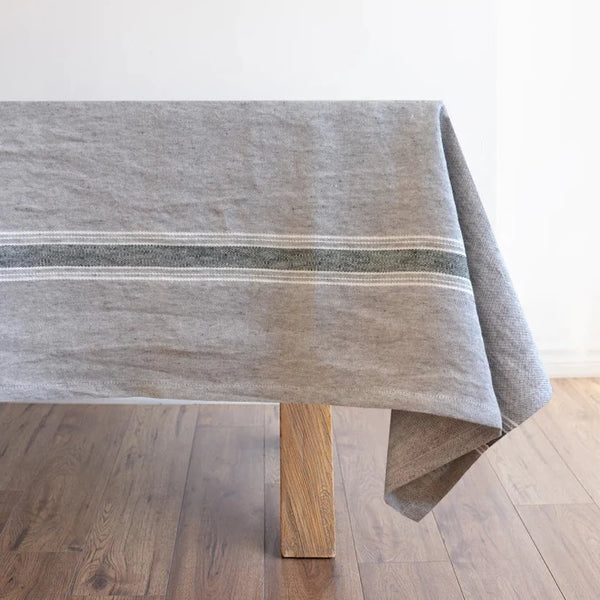 Disa Stonewashed Linen Charcoal Tablecloth