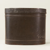 Antique Oval Tin Container with Lid