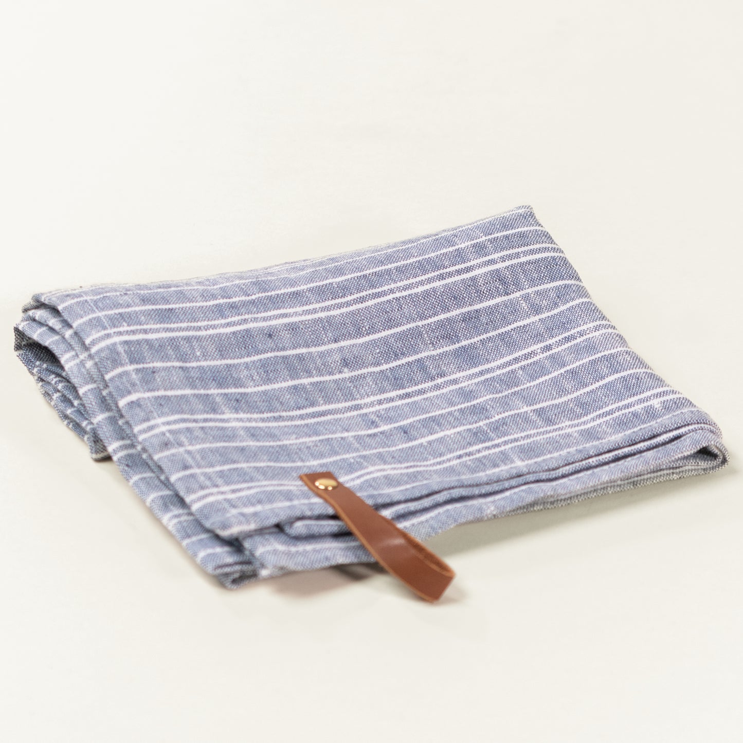 Laurel Stonewashed Linen Denim Blue Tea Towel