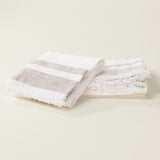 Blossom Stonewashed Linen White Tea Towel