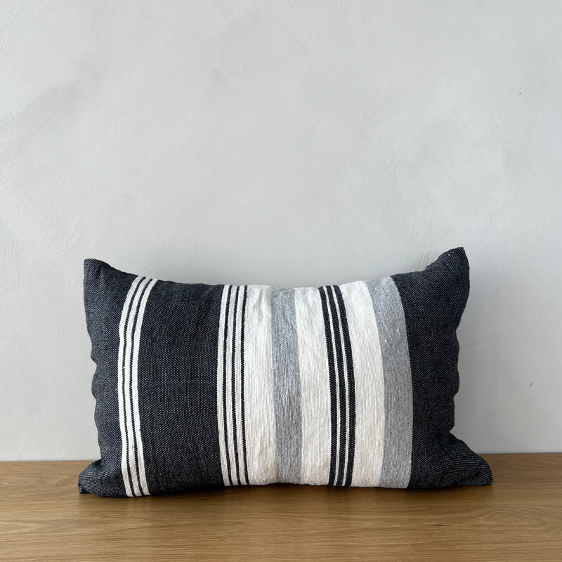 Tangier Pillow - Thick Dark Striped