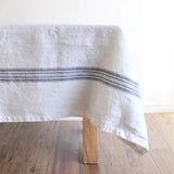 Disa Stonewashed Linen Blue Tablecloth